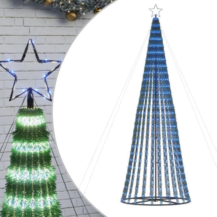 LED Weihnachtsbaum Aussen Kegelform Weihnachtsbaum Metall Groß Blau 688 LEDs Tannenbaum Lichterbaum Weihnachtsdeko Aussen Weihnachtsbaum Tanne 300 cm