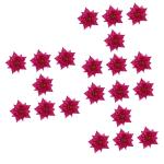 21 STK künstliche Blumen für Weihnachtsbaum gefälscht funkeln Hochzeitsdeko weihnachtsdeko kunstpflanze künstliche Pflanzen glitzernde weihnachtsblume Weihnachtsglitzerblumen S