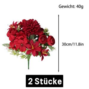Kunstbloemen decoratieve kunstbloemen met stelen voor doe-het-zelf bruiloft, bruidsboeket, babydouche, bloemstuk, tafeldecoratie, woondecoraties 1015