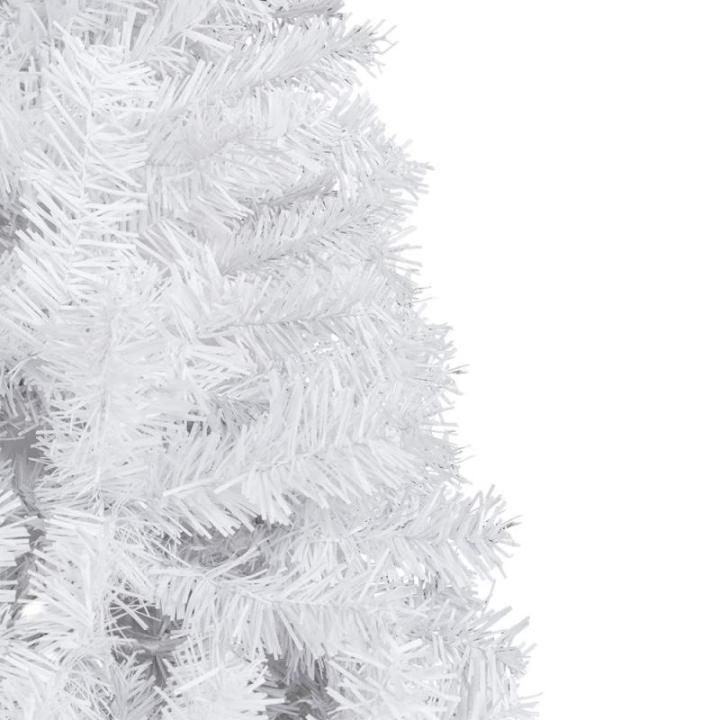 Kunstkerstboom, 120/150/180/210 cm pvc-materiaal, verdikte takken, opvouwbaar, met robuuste sokkel, wit, 210 cm