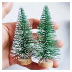 12 Stück Mini Weihnachtsbaum 8.5CM Grün Künstlicher Tannenbaum Klein Christbaum Modell Schnee Frost Bäume Miniatur Tanne Tischbaum Weihnachtsschmuck Desktop Ornamente für DIY 