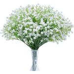 Gypsophila , 10 stuks Gypsophila-planten, voor bruiloft, bruidsboeket, thuis, knutselen en decoratie (wit)