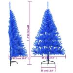 Kunstkerstboom met standaard, 150 cm, hoge kerstdecoratie, pvc en staal, blauw