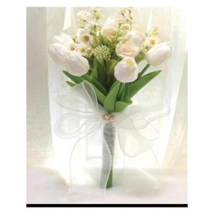 Hochzeitsstrauß for die Braut mit künstlichen Blumen, künstlichen Blumen, Dekorationszubehör for die Hochzeits- und Verlobungszeremonie, künstlicher Blumenstrauß aus Seide(Wh
