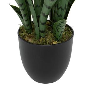 Atmosphera - Kunstpflanze sansevieria Toby Pot schwarz h90cm