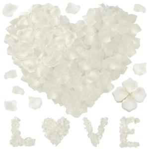 1200 stück Künstliche Rosenblätter, Romantische Rosenblätter Deko, Künstliche Rosenblüten Getrocknet für Hochzeit, Valentinstag, Jahrestag, Tischdekoration, Geburtstag, roma