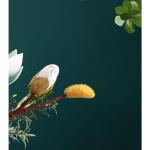Kunstblumen Künstlicher Blumenstrauß für den Innenbereich – Elegante Kunstblumen mit Keramikvase für Wohnzimmer und Esstisch für jeden Anlass