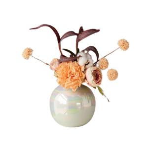 Kunstblumen Künstliche Blumen, Pflanzen, künstliche Blumen, Topfornamente für Heimdekoration, Kunstblumen mit Keramikvasen-Arrangement für jeden Anlass