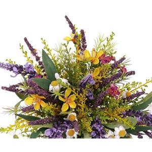 Klein boeket kunstbloemen van lavendel weidebloemen ca. 20 cm incl. steel - boeket bloemstuk bloemstuk kunstmatig