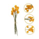 1stk Simulierte Kugelchrysantheme Künstliche Hortensien Chrysanthemensträuße Grünes Dekor Blumenstraußdekoration Zum Selbermachen Dekor Für Zu Hause Schmücken Orange Plastik