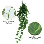 kunstmatige klimop slinger, 2 stuks, kunstmatige wijnstok, groene bladeren, , hangplant, voor thuis, keuken, tuin, kantoor, bruiloft, wanddecoratie