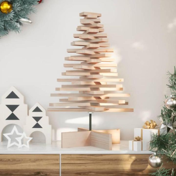 Weihnachtsbaum, Tannenbaum Holz zum Schmücken, Christbaum Holzbaum DIY Weihnachten Dekoration, Dekobaum Weihnachtsdeko, 80cm Massivholz Kiefer