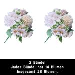 Hortensia 1016 Kunstbloemen met steel, kunstbloemen als echte vintage kunstbloemen, boeket voor bruid, bruiloft, thuis, feest, bloemstuk