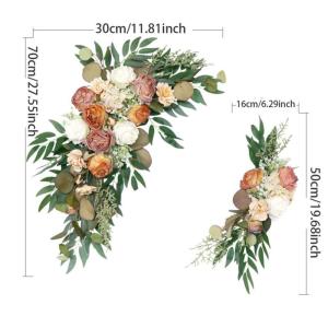 Künstliche Rose Eukalyptus Girlande Reben Rattan Blumen Hochzeit Party Dekoration