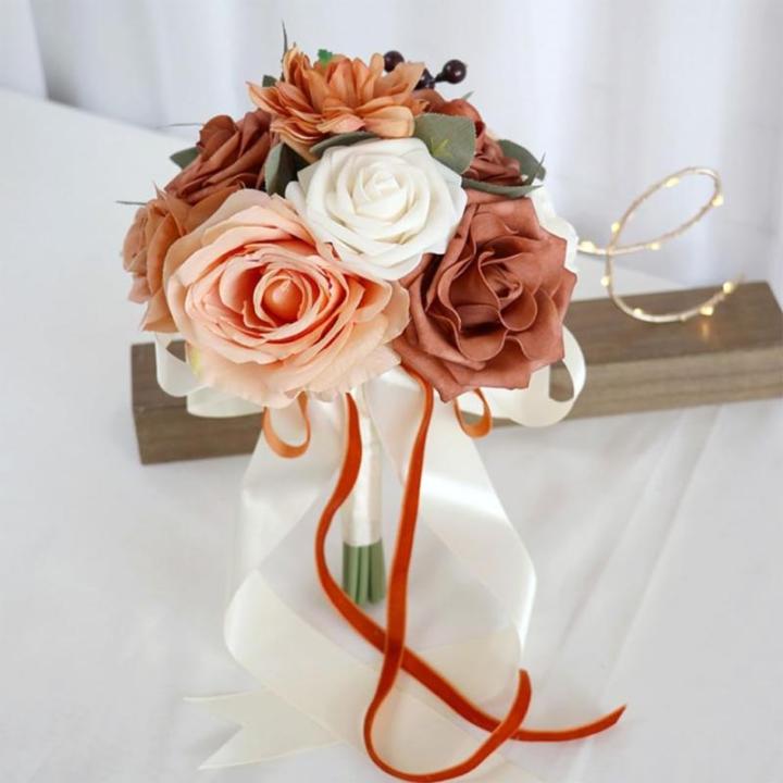 Künstlicher Blumenstrauß mit Pfingstrose und Rose für Hochzeiten, dekorative Blumenornamente, Handheld für Brautstrauß, Hochzeitsfeier
