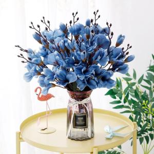 Kunstblumen Künstliche Orchideen-Fälschungspflanzen für den Innenbereich, künstliche Blumenarrangements mit Glasvase, Tischpflanzen für Zuhause, Schlafzimmer, Dekoration für 