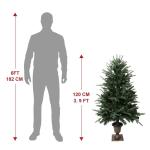 Kunstkerstboom, 1,2 m, met 320 takpunten voor binnen, buiten, voordeur, veranda, entree, ingang