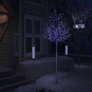 LED Weihnachtsbaum Lichterbaum Weihnachten Christbaum für Außenbereich geeignet 600 LEDs Blaues Licht Kirschblüten 300 cm
