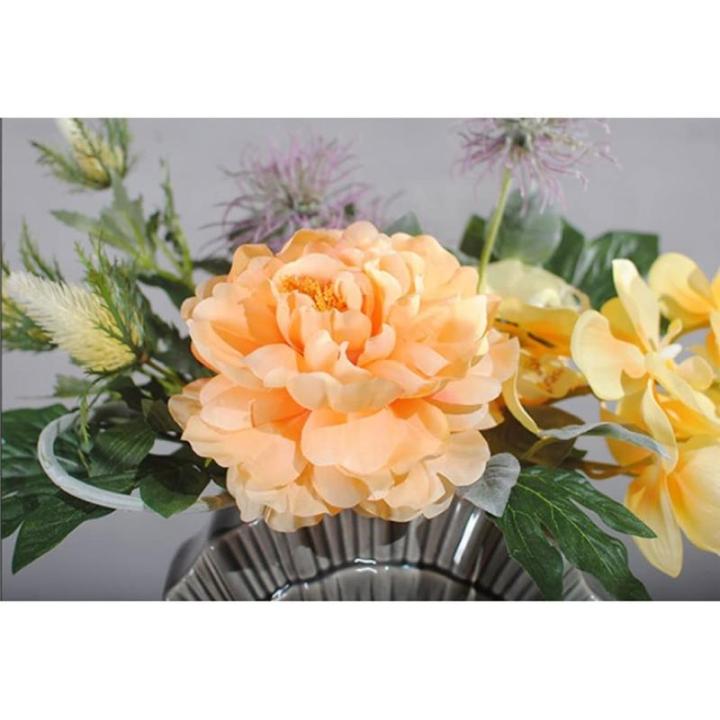 Kunstblumen Künstliche Blumen-Pflanzen-Set, gefälschte Bonsai-Pflanzen mit kreativer Vase, Seidenblume für Tischdekoration, Wohnzimmer, Zuhause für jeden Anlass
