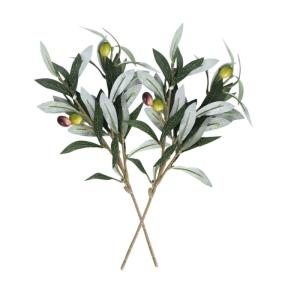 Olijftakken 2 stuks olijfboom takken kunstmatige olijfplant takken olijfbladeren decoratie voor huis tuin kantoor bruiloft groene decoraties olijftakken kunstmatig