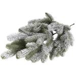 Kunstmatige dennentak/kersttak Karpaten spuitgieten groot, kleur donkergroen besneeuwd