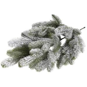 Kunstmatige dennentak/kersttak Karpaten spuitgieten groot, kleur donkergroen besneeuwd