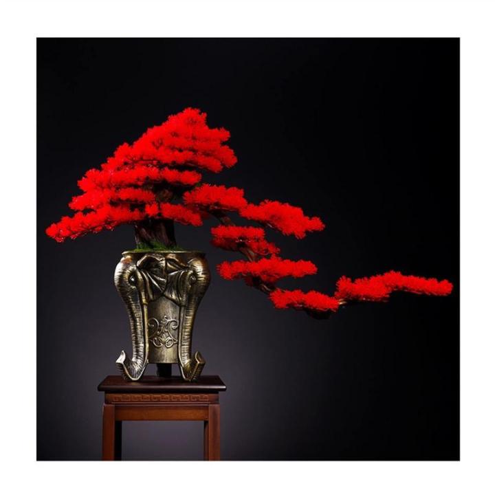 Künstlicher Bonsai-Baum Künstlicher Bonsai-Baum for den Innenbereich, groß, grün, Simulation Willkommenskiefer, Bonsai-Baum, Wohnzimmer, Büro, Desktop-Dekoration, künstliche 