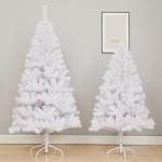Weihnachtsbaum Weißer Künstlicher Weihnachtsbaum Mit Metallstütze, Weihnachtsbaum for Den Innen- Und Außenbereich, Weihnachtsdekoration Christbaum(1.5m)