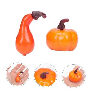 200 stuks pompoenornamenten, Halloween-pompoendecoratie, levendige pompoendecoraties, herfstdecoratie, Halloween-decoratie, oranje versieringen, kerstdecoratie, kunstmatige pompoen