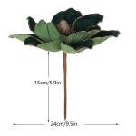 große Glitzer-Weihnachtsblumen, 6 Stück, künstliche Magnolien-Blumen, Samt, gefaltet, Weihnachtsbaum, Blumen, Dekorationen, Weihnachtsbaum, Neujahr Home Ornamente (Grün)