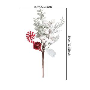 5X Künstliche Blumen Bäume Zweig Stecklinge Realistische Dekor Ornament Weihnachten Baum Füller Zweige für Bekannte