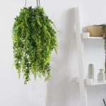 MIHOUNION Farn Kunstmatige kunstplanten hangende planten kunstmatige groene planten kunststof planten kunstplanten voor buiten balkon pot bruiloft tuin decoratie 2 stuks