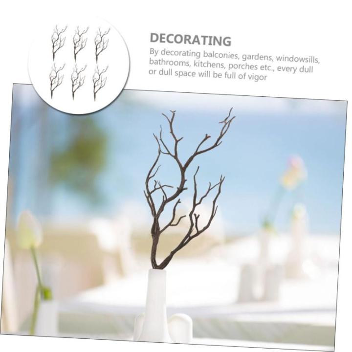 24 STK Halloween-Dekorationssimulationsanlage Weihnachtsbaumzweig gefälschtes Zweigzubehör kunstpflanze Halloween Dekoration Links einmachgläser dekorative Pflanzenzweige Plasti
