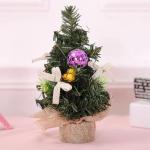 Künstlicher Mini-Weihnachtsbaum mit Ornamenten, kleiner Tannenbaum, Mini-Desktop-Weihnachtsbäume für Weihnachten, Zuhause, Büro, Dekoration (7#)