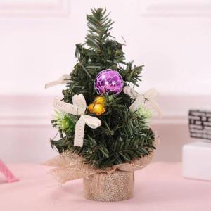 Künstlicher Mini-Weihnachtsbaum mit Ornamenten, kleiner Tannenbaum, Mini-Desktop-Weihnachtsbäume für Weihnachten, Zuhause, Büro, Dekoration (7#)