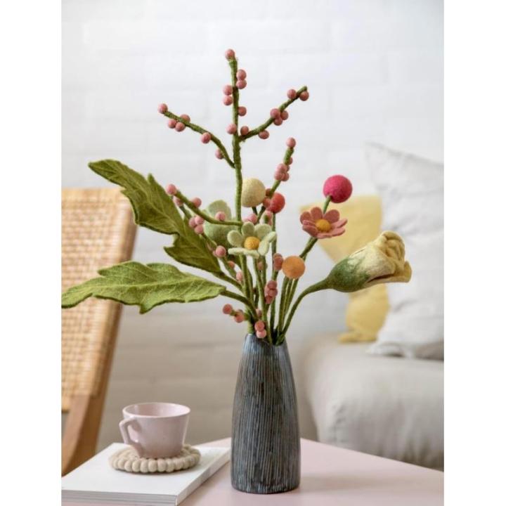 - Vilten bloemen boeket bloemen van vilt - boeket - Fair Trade - handgemaakt (pastel met peper)