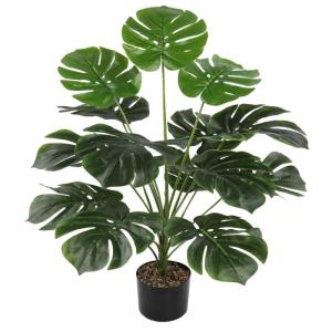 Kunstpflanze 40" Künstliche Monstera Pflanzen im Topf Innenbereich mit 18 Trunks Kunstbaum wie echt plastikpflanzen Dekor für Büro Home Badezimmer Bauernhaus
