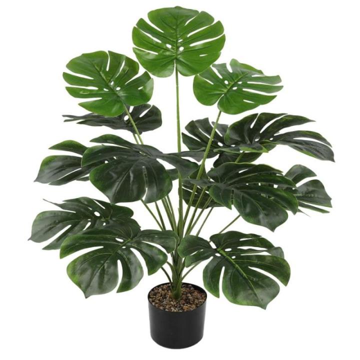 Kunstpflanze 40" Künstliche Monstera Pflanzen im Topf Innenbereich mit 18 Trunks Kunstbaum wie echt plastikpflanzen Dekor für Büro Home Badezimmer Bauernhaus