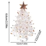 Tisch-Weihnachtsbaum,Weihnachtsbaumfiguren - Kleine Weihnachtsbaum-Miniatur-Weihnachtsfigur,Sammlerkunst-Glasstatue, Tisch-Weihnachtsbaum, Puppenhaus, Miniatur-Winterfiguren für d