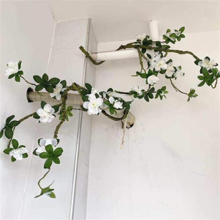 Kunstbloem tak gemakkelijk vorm kunstmatige bloem tape imitatie blad zijde geschikt voor huis bruiloft decoratie (A,90cm)