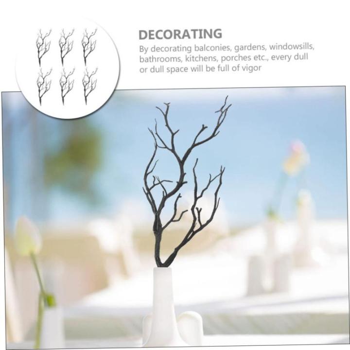 18 STK Halloween-dekorationssimulationsanlage Baumzweige Zur Dekoration Baumzweige Selber Machen Glitzernd Gefälschte Trockene Astdekore Partydekoration Ostern Fallen Black Plasti