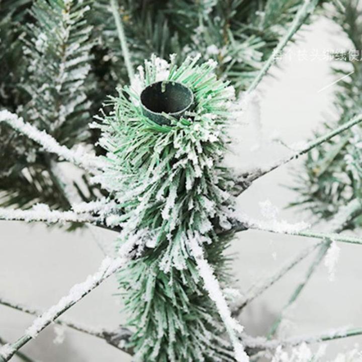 Luxe kerstboom van grenenhout voor binnen en buiten, met sneeuw bedekte kunstkerstboom (wit 210 cm) (wit, 300 cm)