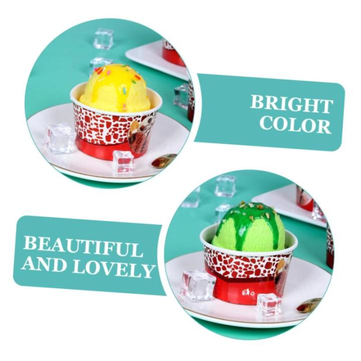 24 Stück Eiscreme Modell Künstliches EIS Gefälschte Desserts Eiscreme Display Requisiten Simulation Eiscreme Kugeln Requisite Eiscreme Kugeln Gefälschte Eiscreme Kugeln