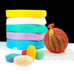 Kleur Fruitschuim Netto Hoes Set Pocket Long Roll Schokdemper Beschermende verpakking Groente Kiwi Bloemkool Appel Cantaloupe Mango (Kleur: 9cmx20m Geel, Maat: 1 Roll)