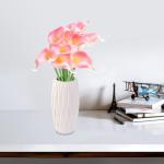 Künstliche Blumen, Künstliche Calla-Lilien-Blume, 10 Stück, fühlt Sich echt an, Seide, Blumen mit langem Stiel, Blumenstrauß, Großdekor(Pink)