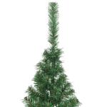 Faltbarer Weihnachtsbaum,künstlicher Tannenbaum klein,Künstlicher Halber Weihnachtsbaum mit Ständer Grün 210 cm PVCGeeignet für Patio, Schlafzimmer, Wohnzimmer, Weihnachten