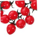 16 STK Simulierte Kirschtomaten Obst-Requisite Mini-Cherry-Tomaten Simulation Kirschtomaten Künstliche Kirschtomaten Kirschtomatenmodell Hausbedarf Lebensechte Tomaten PVC Rot