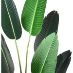 Kunstplant, kunstboom, kunstplant, decoratieve bananenplant in zwarte pot, groot en zeer realistisch, groen (180 cm)