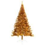 Kunstkerstboom, halve kerstboom met standaard, 240 cm hoog, kerstdecoratie, kunstboom, hoge kunstboom, kerstboom, kerstboom, kerstboom, PET en staal, goud