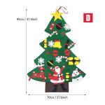Filz Weihnachtsbaum Set DIY Filz Weihnachtsbaum Set Falt Filz Weihnachtsbaum Dekoration DIY Filz Deko Weihnachtsbaum Für Kinder mit Abnehmbaren Hängenden Ornamenten für Home/Tü